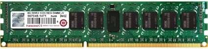 Transcend 8Gb Ddr3 1333 Reg. Dimm Cl9 2Rx8 Lv . 8 Gb (1 X 8 Gb) . Ddr3 Sdram . 1333 Mhz Ddr3. 1333/Pc3. 10600 . Ecc . Registered . 240. Pin . Dimm &quot;Product Type: Memory/Ram Modules&quot;
