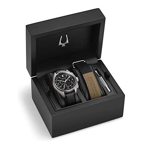Bulova Men's Lunar Pilot Chronograph Leather Strap Watch