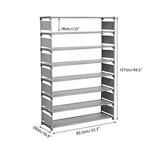 Modrine 8 Tiers Shoe Rack, Free Standing Shoe Racks Shoes Organizer - Holds 32 Pairs of Shoes..