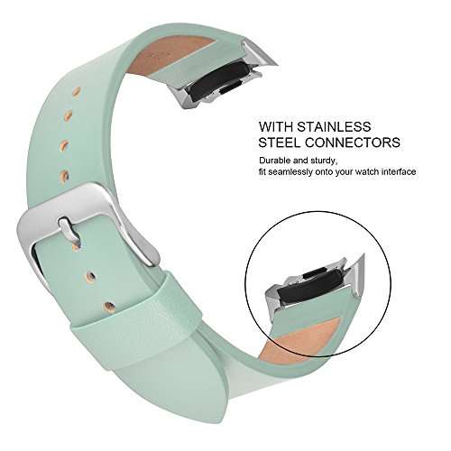 Gear S2 Band - V-Moro Soft Leather Strap Replacement Band with Stainless Metal Adapters for Samsung