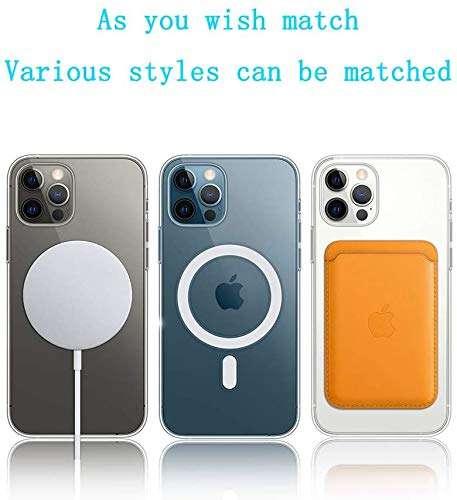 HVDI Clear Magnetic Case for iPhone 11 Pro Max with Mag-Safe Wireless Charging,Soft Silicone TPU ...
