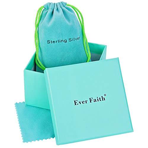 EVER FAITH 925 Sterling Silver CZ 8MM AAA Freshwater Cultured Pearl Lucky Horseshoe Stud Earrings C