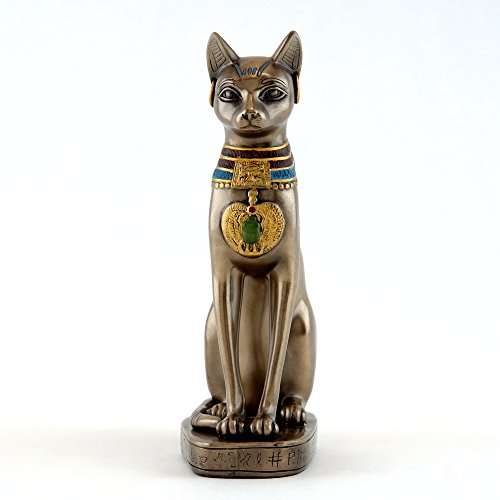 Top Collection 8" H Egyptian Cat Goddess Bastet Figurine. Authentic Replica To Honor Your Beloved F