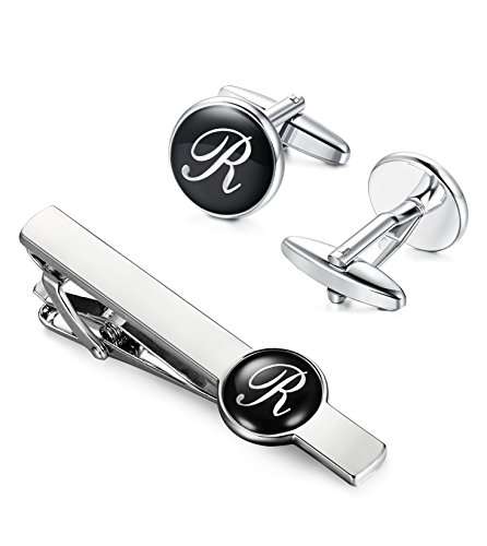 Jstyle Tie Clip and Cufflink Set For Mens Tie Bar Clips Cufflinks Shirt Wedding Business With Gift