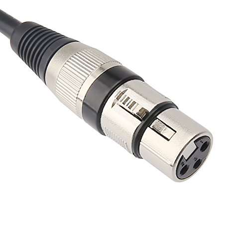 TISINO Microphone Cable XLR Female to 6.35 mm (1/4 Inch TS) Mono Male Plug Unbalanced Interconnect