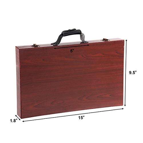 Goplus 80-piece Deluxe Art Set Drawing and Painting w/Wood Case & Accessories