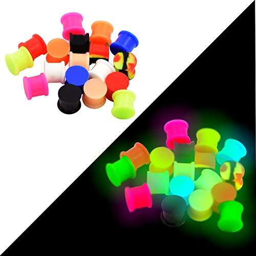 IU Mode 54PCS Silicone Tunnels Ear Gauges Tunnels Plugs Stretchers Expander 2g-3/4"