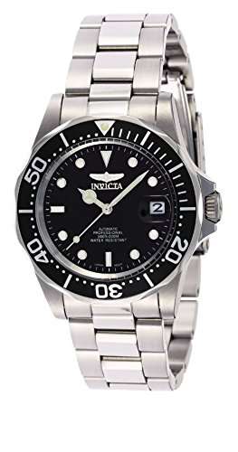 Invicta Men's 8926 Pro Diver Collection Automatic Watch, Silver-Tone/Black Dial/Half Ope..