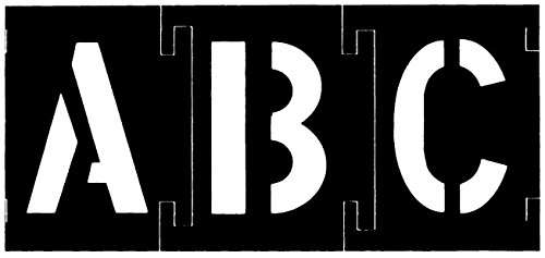 CH Hanson 6 in Plastic Letters and Numbers Interlocking Stencil 46 Piece Set