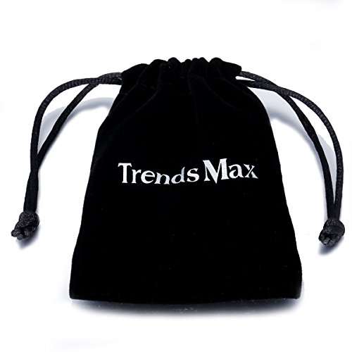 Trendsmax Stainless Steel Bead Chain Rosary Jesus Christ Crucifix Cross Pendant Long Necklacce Mens