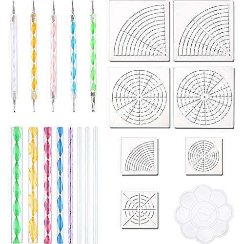 Skylety 21 Pieces Mandala Dotting Tools for Painting Rocks Mandala Painting Stencils