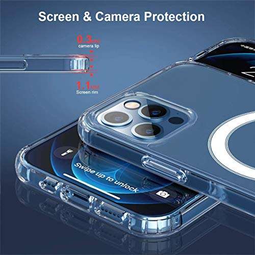 HVDI Clear Magnetic Case for iPhone 11 Pro Max with Mag-Safe Wireless Charging,Soft Silicone TPU ...