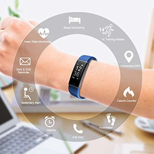 LETSCOM Fitness Tracker, Heart Rate Monitor Bluetooth Activity Tracker Watch with Sleep Monitor, St