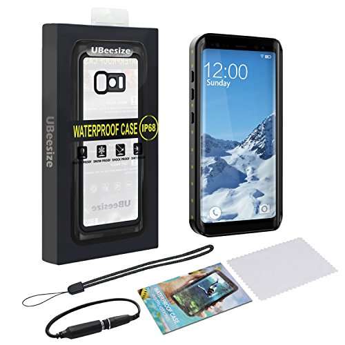 Samsung Galaxy S8 Waterproof Case, UBeesize Transparent-back ShockProof Protective Case with Dirtpr