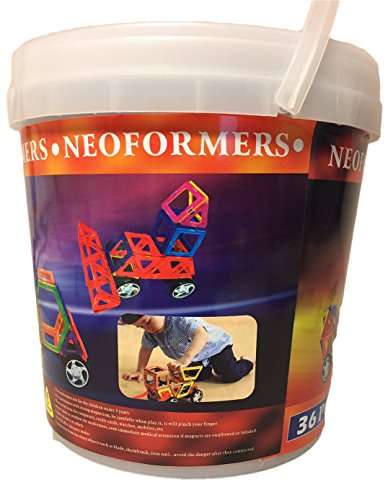 Spark Imagination & Creativity - Neoformers Children's Magnetic Building Block Construction Set wit