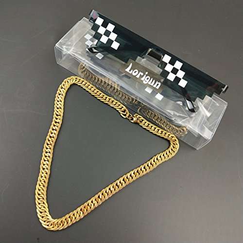 Lorigun Thug Life Sunglasses Pixelated Mosaic Glasses Party Glasses MLG Shades