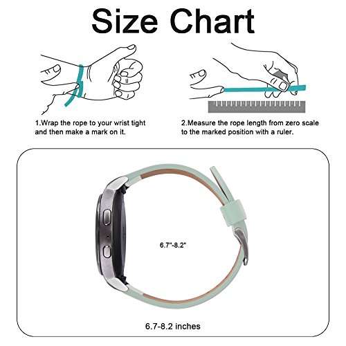 Gear S2 Band - V-Moro Soft Leather Strap Replacement Band with Stainless Metal Adapters for Samsung