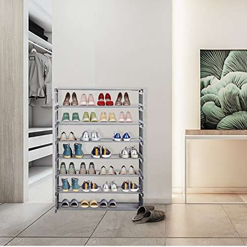 Modrine 8 Tiers Shoe Rack, Free Standing Shoe Racks Shoes Organizer - Holds 32 Pairs of Shoes..