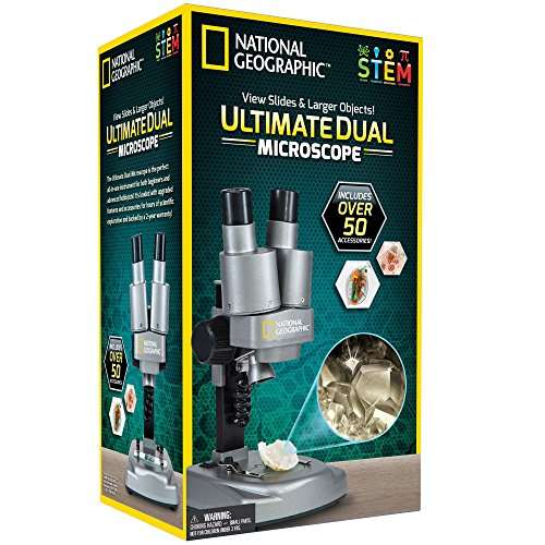 NATIONAL GEOGRAPHIC Dual Microscope Science Lab - Full Exploration Kit including over 50 Science Ac