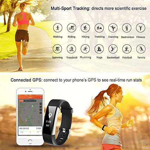 Fitness Tracker HR, Letscom Activity Tracker with Heart Rate Monitor Watch, IP67 Waterproof Smart W