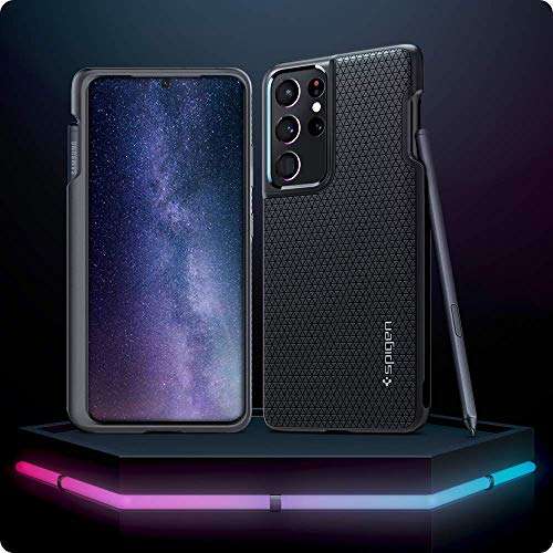 Spigen Liquid Air P Designed for Galaxy S21 Ultra Case (2021) - Matte Black...