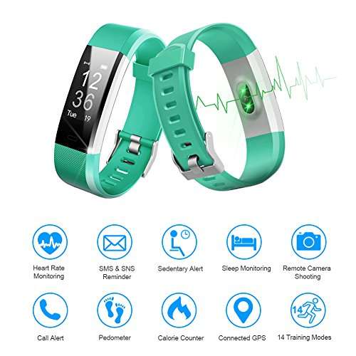 Fitness Tracker HR, Letscom Activity Tracker with Heart Rate Monitor Watch, IP67 Waterproof Smart W