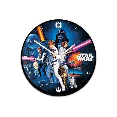 Vandor 99089 Star Wars 13.5" Cordless Wood Wall Clock Multicolor