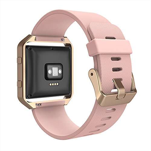 Simpeak Fitbit Blaze Bands with Frame, Simpeak Silicone Replacement Band Strap with Frame Case for