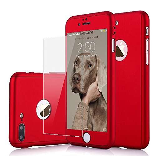 iPhone 7 Plus Case 360 Degree All-Around Full Body Utral Thin Fit Case Cover ...
