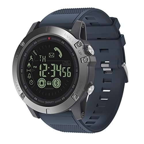 Zeblaze VIBE 3 Flagship Rugged Smart Watch Luminous Dial Wristband - Blue
