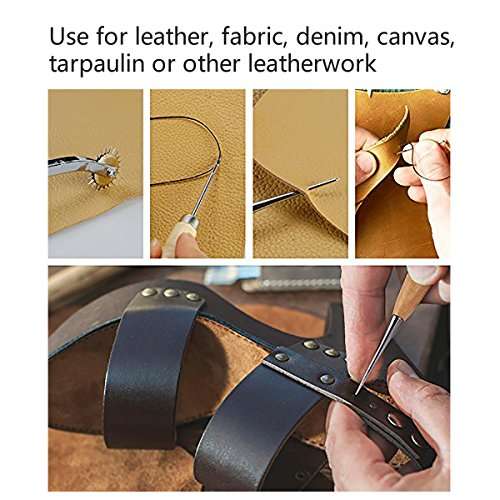 Leather Sewing Tools YESURPRISE 22 Pieces Leather Craft Tool Kit DIY Leather Stitching Making Worki