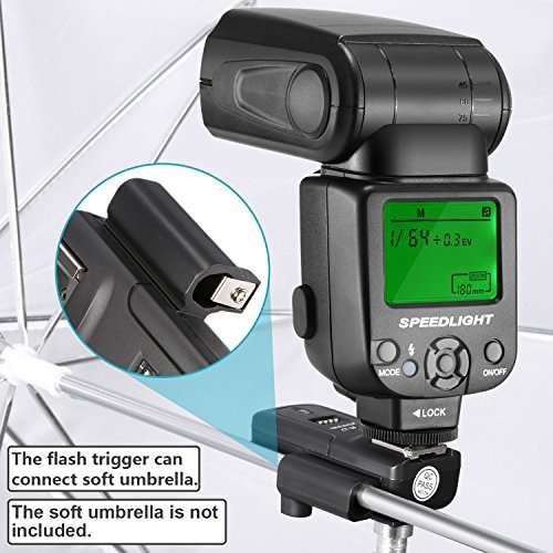 Neewer NW620 Manual LCD Display Flash Speedlite Kit for Canon Nikon and Other DSLR Cameras,Includes