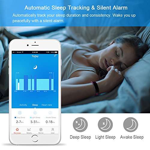 Letscom Fitness Tracker with Heart Rate Monitor Watch, Activity Tracker with Step Counter, Pedomete