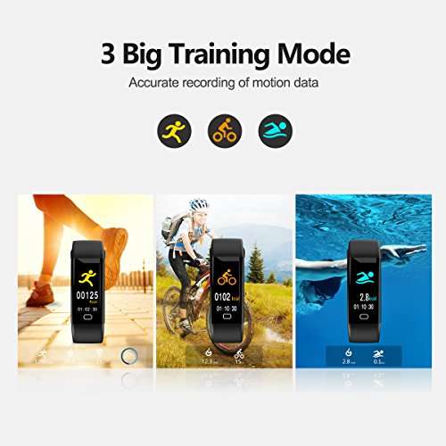 Fitness Tracker eway Fitness Watch With Color Screen Heart Rate and Blood Pressure Monitor Activity