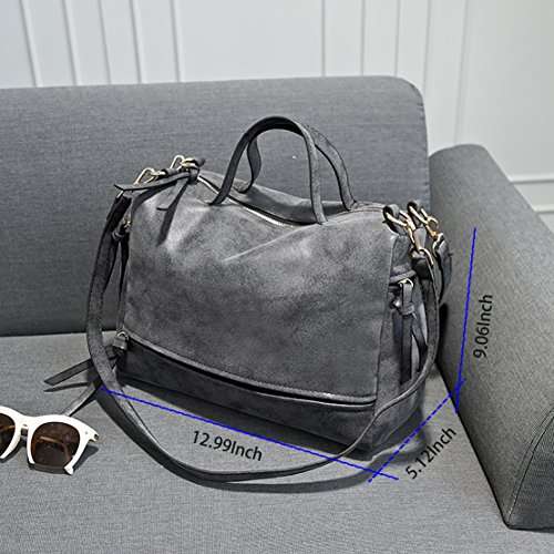 FIGROL Fashion Women Nubuck PU Leather Vintage Shoulder Bag Top Handle Satchel Handbags Motorcycle