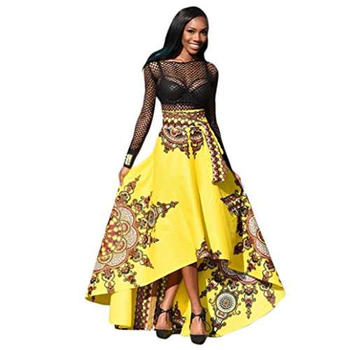 Printed Dress, Rakkiss New African Women Printed Summer Boho Long Dress Beach Evening Party Maxi Ski