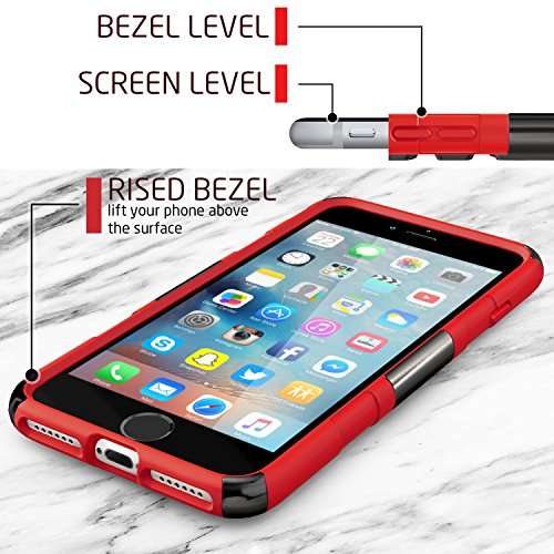 BUDDIBOX iPhone 7 Case / iPhone 8 Case, [HSeries] Heavy Duty Swivel Belt Clip Holster with Kickstan