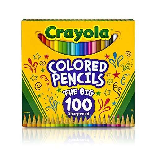 Crayola Different Colored Pencils, 100 Count, Adult Coloring