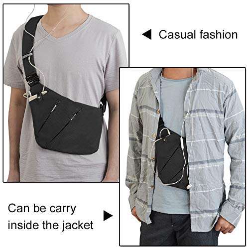 OSOCE Sling Bag Chest Shoulder Bag,Crossbody Backpack Waterproof Multipurpose Daypacks for Travel S