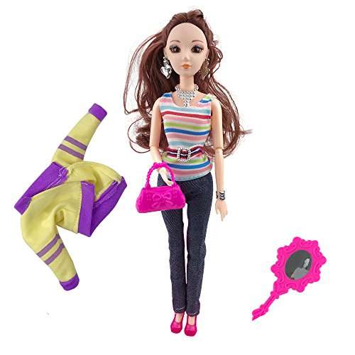 Holicolor 119pcs Barbie Doll Clothes Set Include 10 Pack Barbie Clothes Party Grown Outfits And Ran