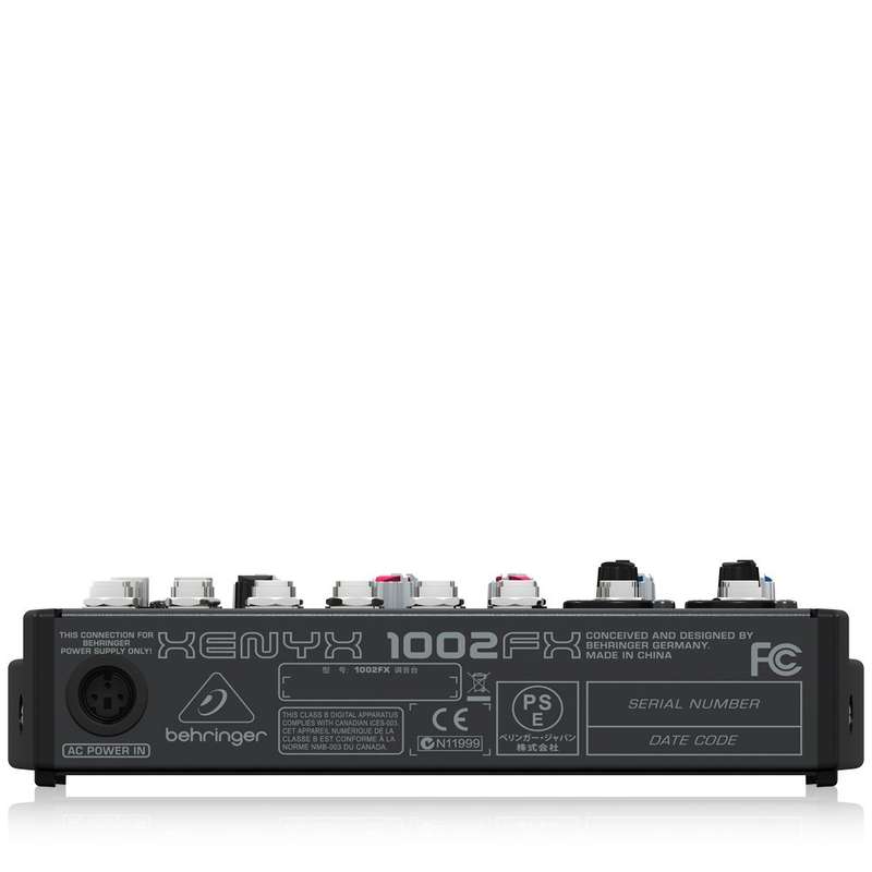 Behringer Xenyx 1002FX Premium 10-Input 2-Bus Mixer with XENYX Mic Preamps, British EQs and Multi-FX