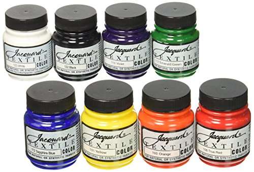 Jacquard Products JAC1000 Textile Color Fabric Paint (8 Pack), 2.25 oz, Primary & Second..