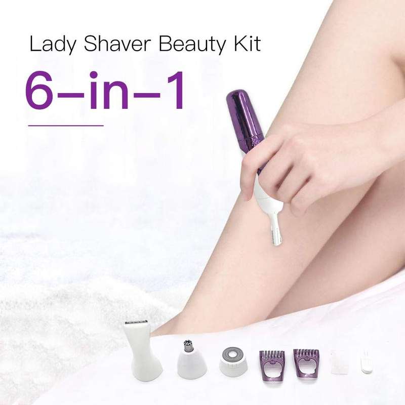 6 IN 1 LADY SHAVER BEAUTY KIT