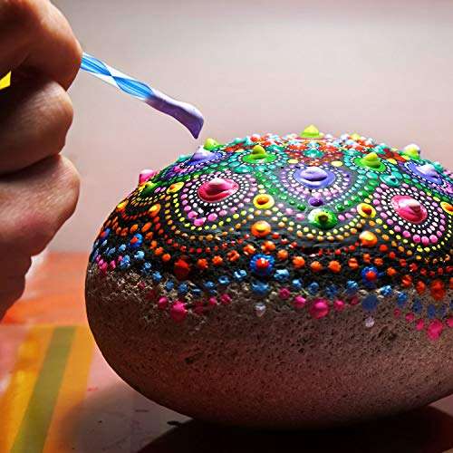 Skylety 21 Pieces Mandala Dotting Tools for Painting Rocks Mandala Painting Stencils