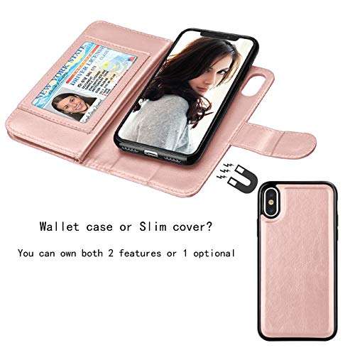 Njjex iPhone XS Max Wallet Case, For iPhone XS Max 6.5 Inch Case, PU Leather [9 Card Slots] ID Cred