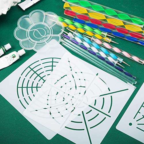 Skylety 21 Pieces Mandala Dotting Tools for Painting Rocks Mandala Painting Stencils