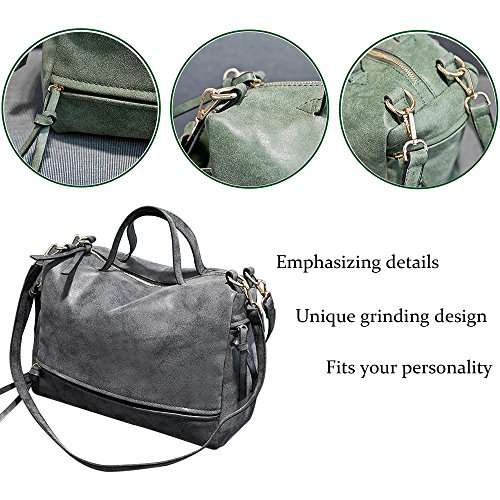 FIGROL Fashion Women Nubuck PU Leather Vintage Shoulder Bag Top Handle Satchel Handbags Motorcycle