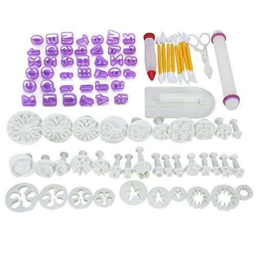 Fondant Tools,Thsinde 87 Fondant Cake Sugarcraft Alphabet Letters Cutters Cake Decorating Tools Cut