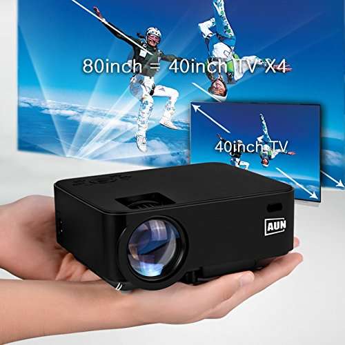 LED Projector Support Ceiling Mount Multimedia Mini Video Projector for Home Cinema
