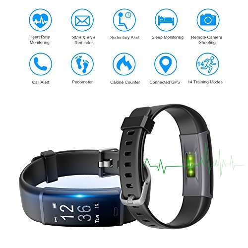 Letscom Fitness Tracker, Heart Rate Monitor Bluetooth Activity Tracker Watch with Sleep Monitor, St